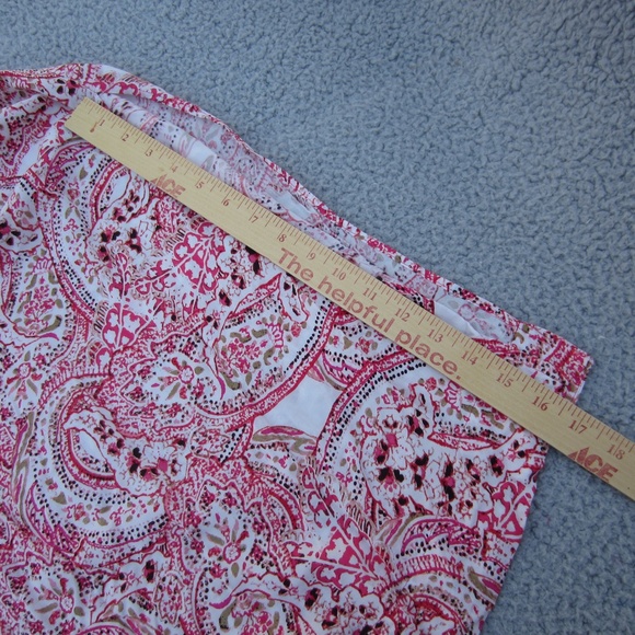 Calvin Klein Dresses Size 14 Burgundy Smocked‎ Slip Floral Flowy Summer Beach - Picture 13 of 14